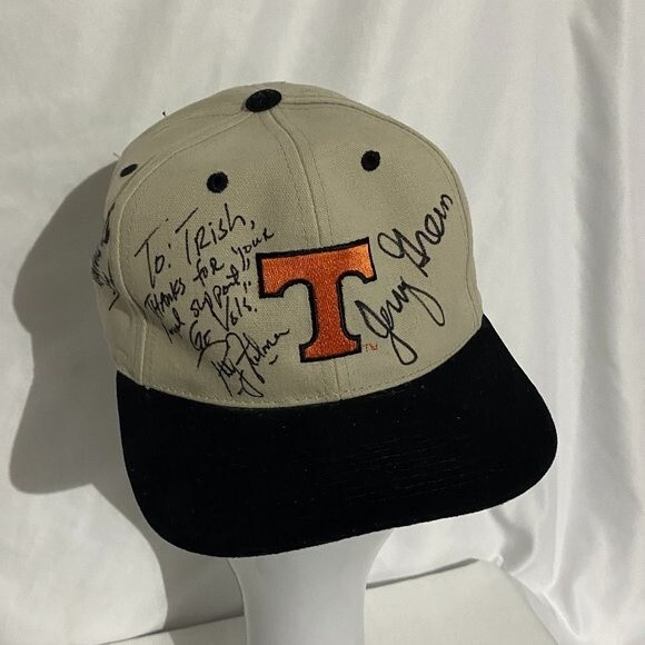Tennessee Volunteer Big Orange tan and black bill cap, Signed Phil Fulmer - Picture 1 of 11